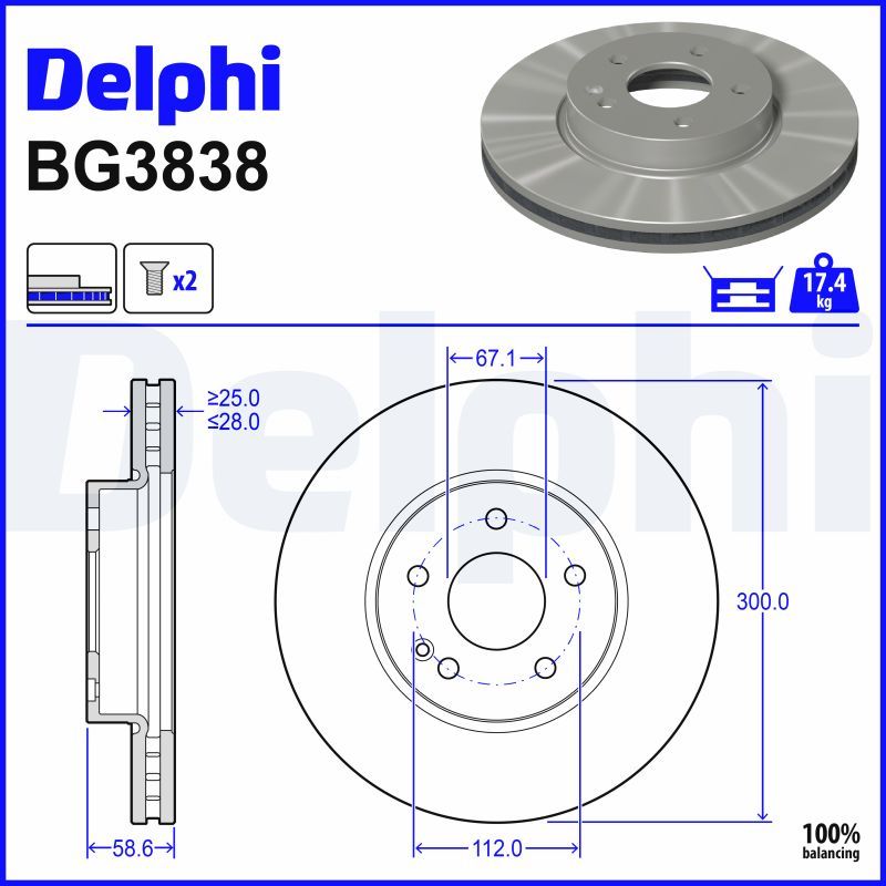Fren Diski DELPHI BG3838