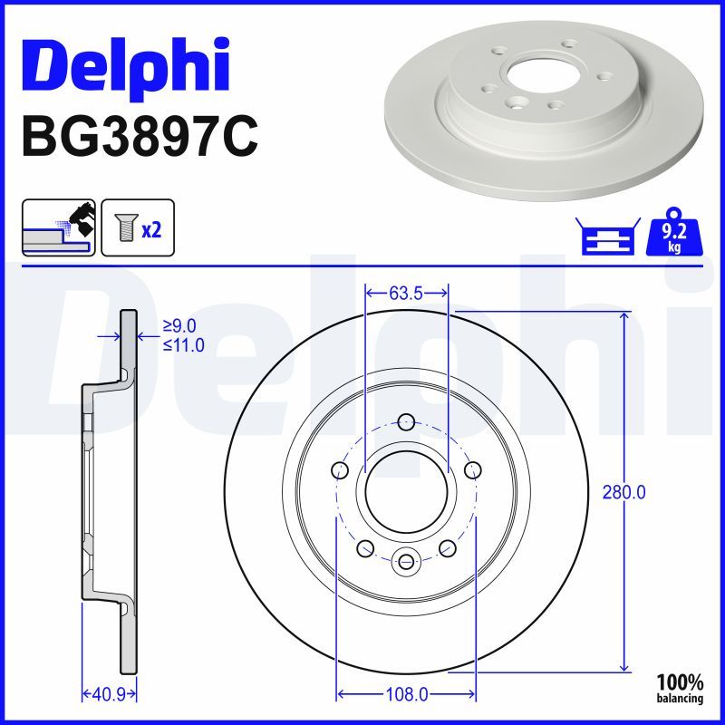 Fren Diski DELPHI BG3897C