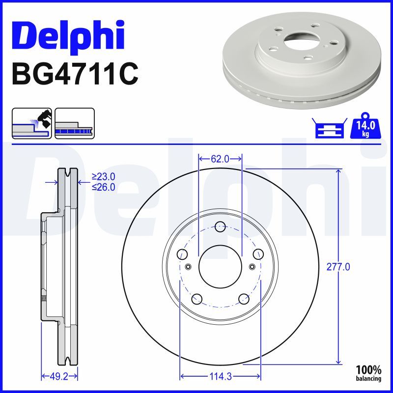 Fren Diski DELPHI BG4711C