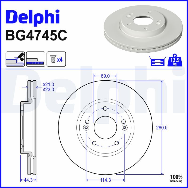 Fren Diski DELPHI BG4745C