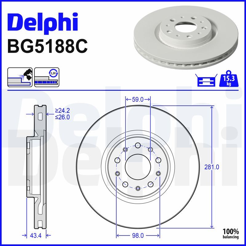 Fren Diski DELPHI BG5188C