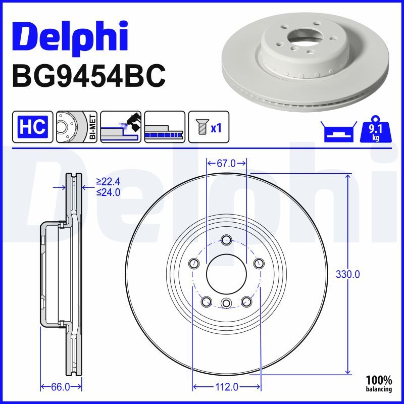 Fren Diski DELPHI BG9454BC