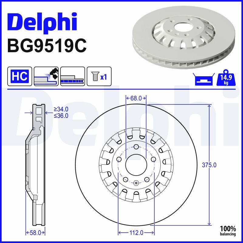 Fren Diski DELPHI BG9519C