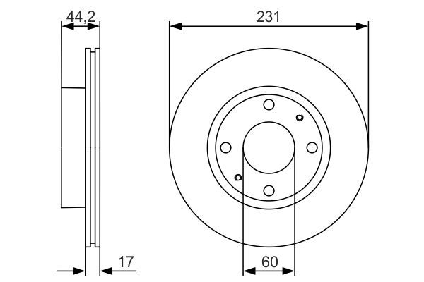 BOSCH 0986479R23 Fren Diski Ön - . Görsel