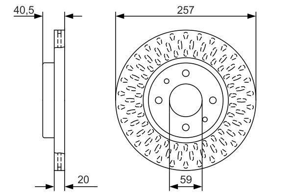 BOSCH 0986479W68 Fren Diski Ön