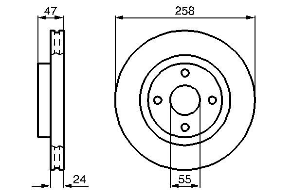 BOSCH 0986478989 Fren Diski Ön
