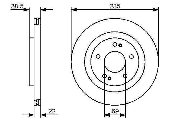 Fren Diski Ön 285 / 22 20 4 Mm - . Görsel