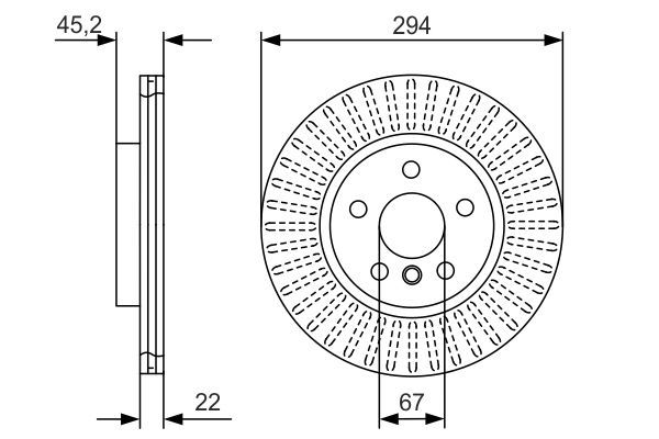 Fren Diski Ön 294 /22 20.4 Mm Kaplamali. Yüksek Karbon Alaşimli - . Görsel