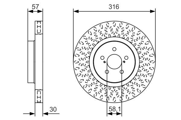 BOSCH 0986479A81 Fren Diski - . Görsel