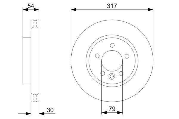 Fren Diski Ön 317 / 30 27 Mm Yüksek Karbon Alaşimli - . Görsel
