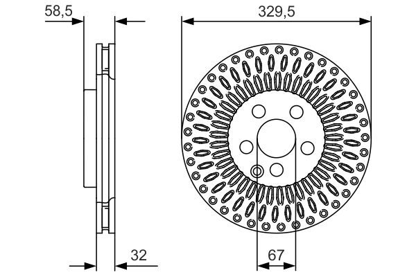 Fren Diski Ön 329 5 /32 30 Mm Kaplamali Yüksek Karbon Alaşimli - . Görsel