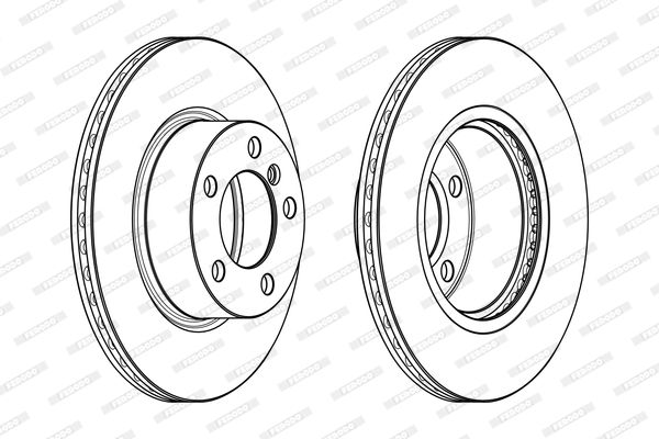 FERODO DDF2195C Fren Diski Ön - 1. Görsel