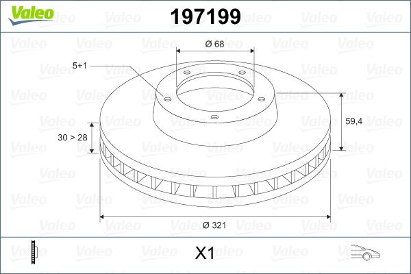 VALEO 197199 Fren Diski Ön