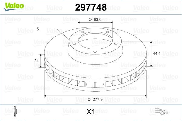 VALEO 297748 Fren Diski Ön