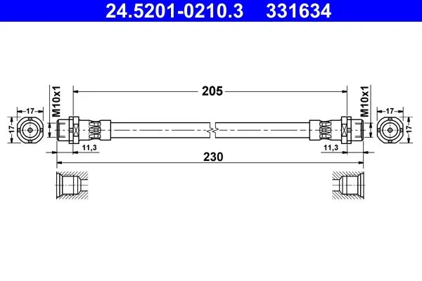 Fren Hortumu Arka Sol ATE 24.5201-0210.3