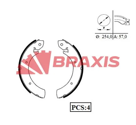 Fren Pabuçlu Balata Arka BRAXIS AC0021
