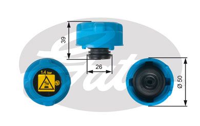 GATES RC216 Radyatör Yedek Su Depo Kapağı