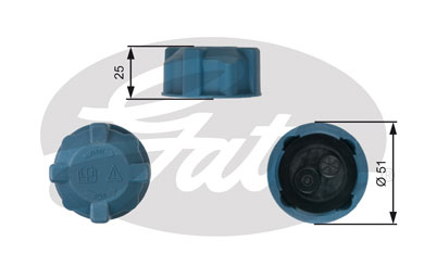GATES RC216 Radyatör Yedek Su Depo Kapağı - . Görsel