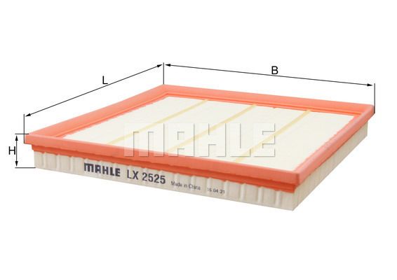MAHLE LX2525 Hava Filtresi - . Görsel