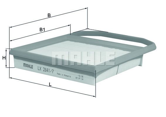 MAHLE LX2841/7 Hava Filtresi - . Görsel