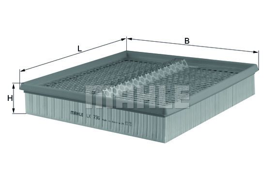 MAHLE LX736 Hava Filtresi - . Görsel