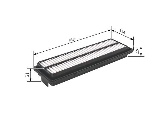 BOSCH F026400232 Hava Filtresi - . Görsel