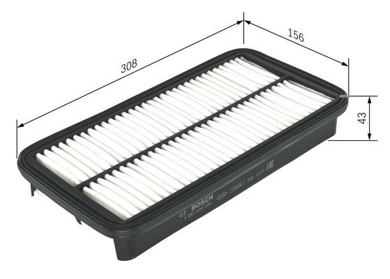 BOSCH 1987429135 Hava Filtresi - . Görsel