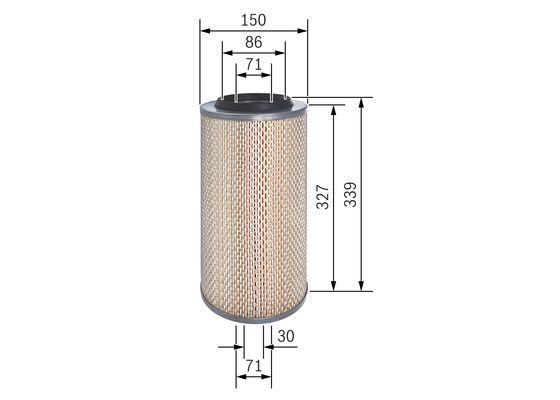 BOSCH F026400322 Hava Filtresi - . Görsel