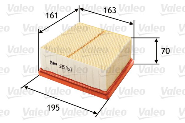 VALEO 585160 Hava Filtresi