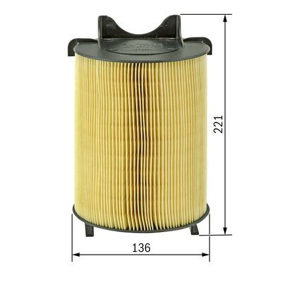 BOSCH 1457433576 Hava Filtresi - . Görsel