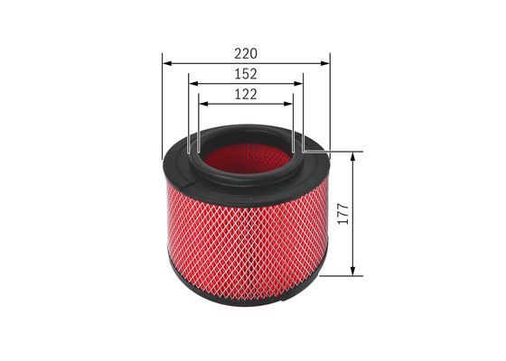 BOSCH F026400344 Hava Filtresi - . Görsel