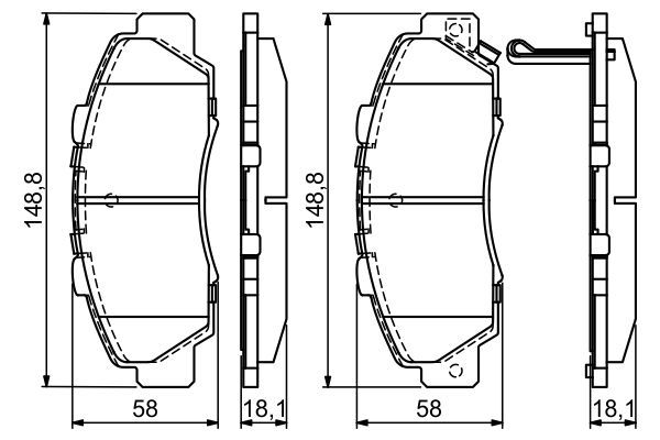 BOSCH 0986461142 Ön Balata - . Görsel