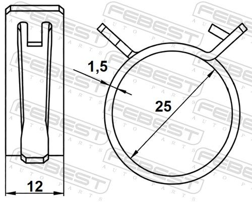 Hortum Kelepçesi FEBEST FE-CLAMP25