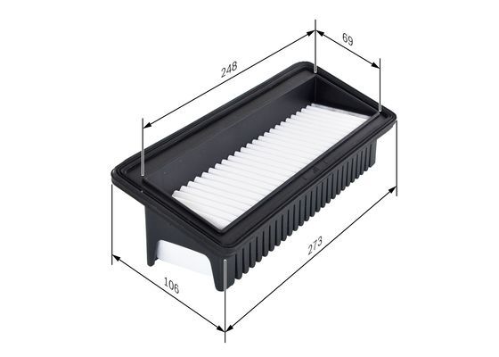 BOSCH F026400128 Hava Filtresi - . Görsel