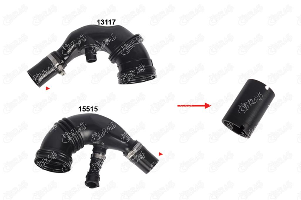IBR 15531 Turbo Borusu Hortumu 35MM X 41, 50MM = 64, 50MM