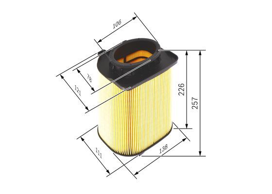 BOSCH F026400480 Hava Filtresi - . Görsel