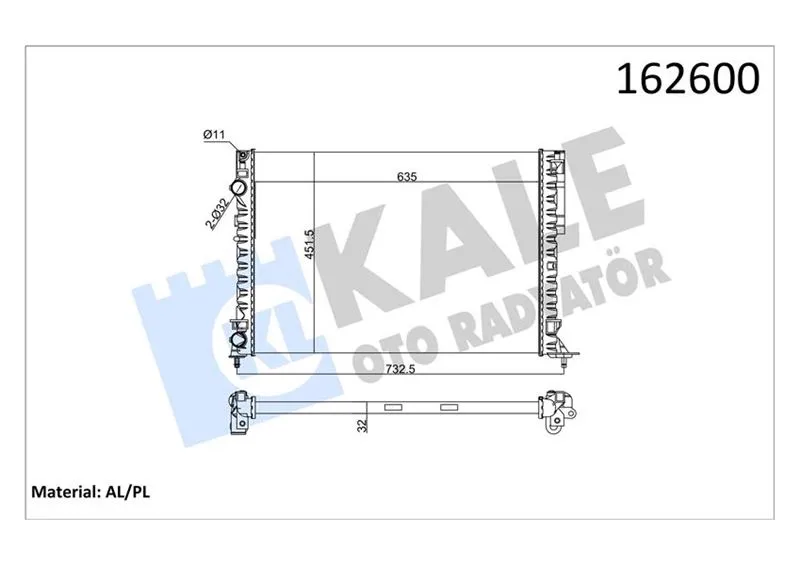 KALE 0550502AL Su Radyatörü
