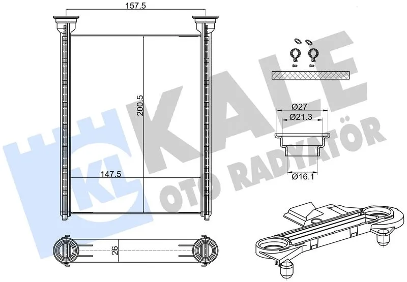 Kalorifer Radyatörü  FIAT ORJINAL 77365576