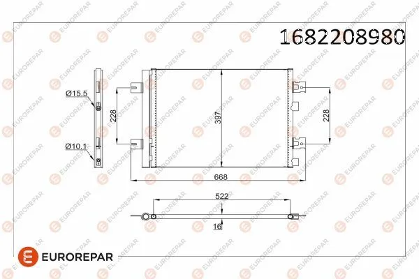 Klima Radyatörü  PSA ORJINAL 1682208980