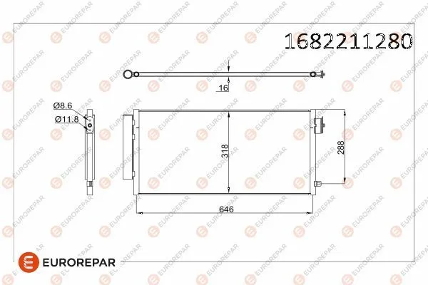 Klima Radyatörü  PSA ORJINAL 1682211280