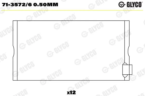 Kol Yatak (0.50)  GLYCO 71-3572/6 0.50mm