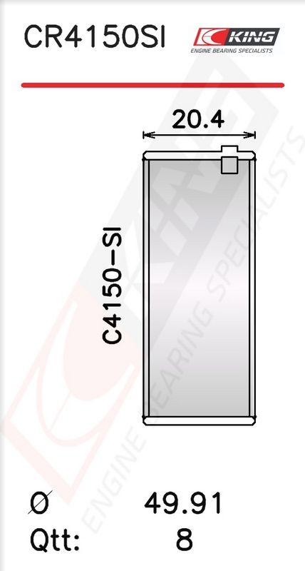 Biyel Yatak Çanağı KING CR4150SI0.5