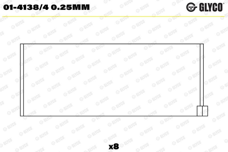 Biyel Yatak Çanağı GLYCO 01-4138/4 0.25mm