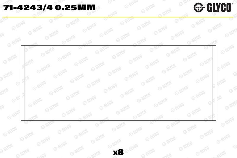 Biyel Yatak Çanağı GLYCO 71-4243/4 0.25mm