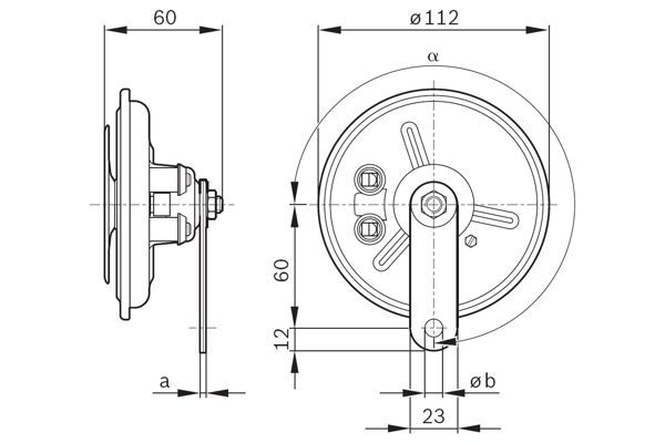 BOSCH 0986320310 Korna - . Görsel