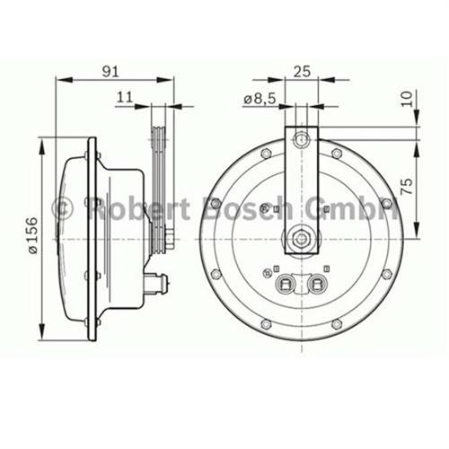 BOSCH 0986AH0203 Korna - . Görsel