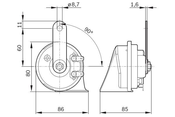 BOSCH 9320335007 Korna - . Görsel