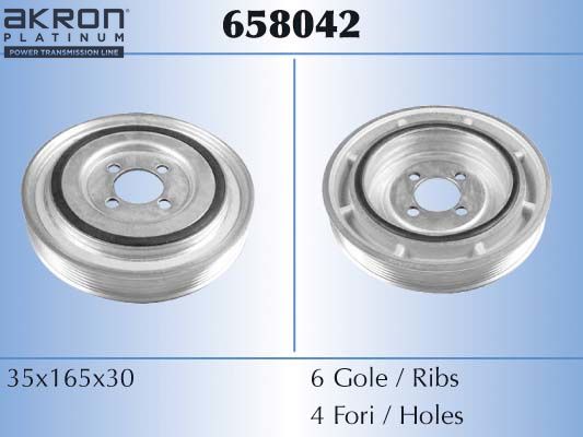 Kayış Kasnağı, Krank Mili AKRON-MALÒ 658042