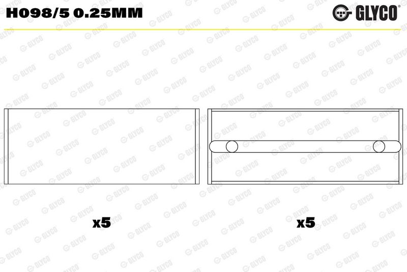 Krank Mili Yatak Çanağı GLYCO H098/5 0.25mm
