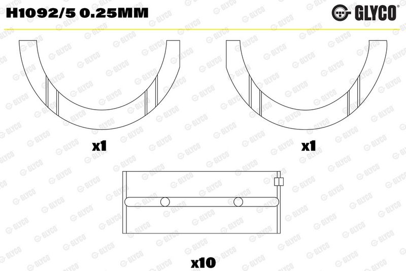 Krank Mili Yatak Çanağı GLYCO H1092/5 0.25mm